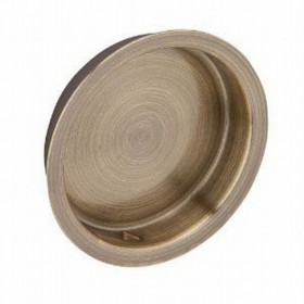 Ives 221B 2-1/8" Round Flush Pull - Antique Brass