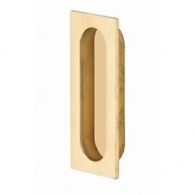 Ives 222B Rectangular Flush Pull - Bright Brass