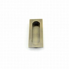 Ives 222B Rectangular Flush Pull - Antique Brass
