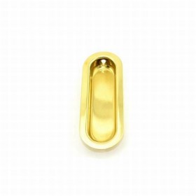 Ives 223B Oval Flush Pull - Bright Brass