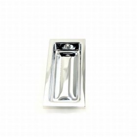 Ives 227B Large Rectangular Flush Pull - Bright Chrome