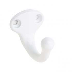 Ives 581A Single Wardrobe Hook - White