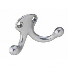 Ives 582MB Double Wardrobe Hook - Satin Chrome