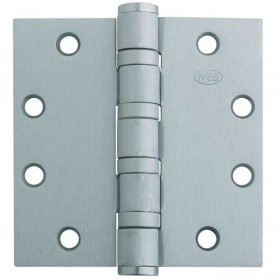 Ives 5BB1412 4-1/2" x 4-1/2" Five Knuckle Ball Bearing Standard Weight Hinge - Satin Nickel