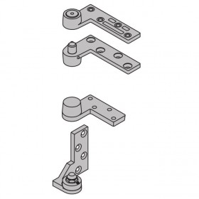 Ives 7212SET Left Hand 3/4" Offset Pivot Set 200 Pound - Bright Stainless Steel