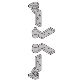 Ives 7212VSET Left Hand 3/4" Offset Jamb Mount Pivot Set 200 Pound - Satin Brass Painted