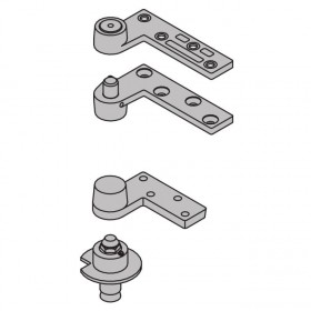 Ives 7222SET Right Hand 3/4" Offset Base Plate Pivot Set 200 Pound - Satin Brass