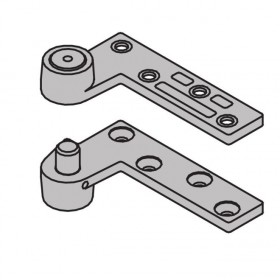 Ives 7222TOP Left Hand 3/4" Offset Base Plate Top Pivot 200 Pound - Satin Chrome