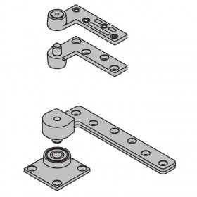 Ives 7226SET 3/4" Offset Base Plate Pivot Set 600 Pound - Satin Brass