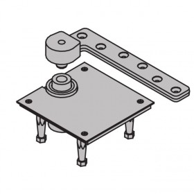 Ives 7227FBTM 3/4" Offset Fire Rated Cement Case Bottom Pivot 700 Pound - Bright Chrome