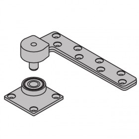 Ives 7230BTM 3/4" Offset Heavy Duty Base Plate Bottom Pivot 1000 Pound - Satin Chrome