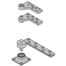 Ives 7230FSET 3/4" Offset Heavy Duty Fire Rated Base Plate Pivot Set 1000 Pound - Bright Chrome