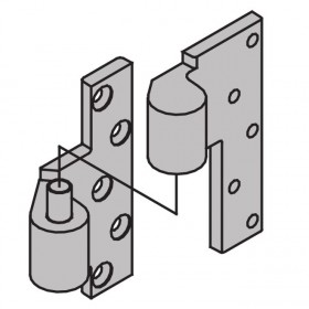 Ives 7244INTS 1-1/2" Offset Fire Rated Base Plate Intermediate Pivot 400 Pound - Black