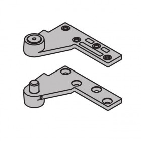 Ives 7245FTOP 1-1/2" Offset Fire Rated Base Plate Top Pivot 500 Pound - Satin Chrome