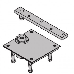 Ives 7256BTM 1-1/2" Center Hung Cement Case Bottom Pivot 600 Pounds - Satin Brass Painted