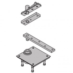 Ives 7256SET 1-1/2" Center Hung Cement Case Pivot Set 600 Pounds - Satin Stainless Steel