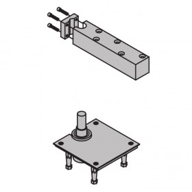 Ives 7259BTM 1-1/2" Center Hung Cement Case Bottom Pivot 1000 Pounds - Bright Stainless Steel