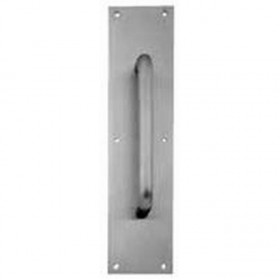 Ives 83028 8" Straight Pull 3/4" Round with 4" x 16" Plate - Oil Rubbed Bronze