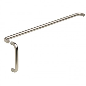 Ives 9103EZHD332 33" Push Bar and 12" Pull Combo, 1" Round and 2-1/2" Projection - Satin Stainless Steel