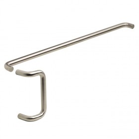 Ives 9190288 28" Push Bar and 8" Offset Pull Combo, 1" Round and 2-1/2" Projection - Satin Chrome