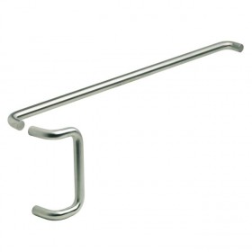 Ives 9190330 33" Push Bar and 10" Offset Pull Combo, 1" Round and 2-1/2" Projection - Satin Nickel