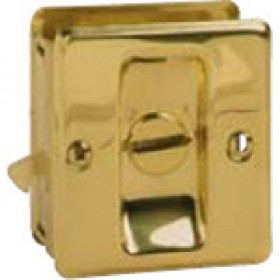 Ives 991B Privacy Sliding Door Pull - Bright Brass
