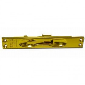 Ives FB45812 12" Manual Flush Bolt for Metal Door with 1" Width - Bright Brass
