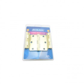 Ives SC3P1012F6 3-1/2" x 3-1/2" 1/4 Radius Hinge Carded 3 Pack - Bright Brass