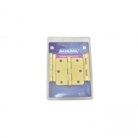 Ives SC3P1012F6 3-1/2" x 3-1/2" 1/4 Radius Hinge Carded 3 Pack - Satin Brass