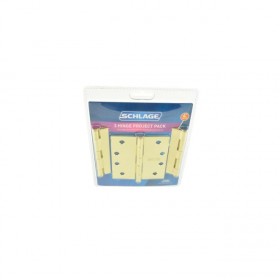 Ives SC3P1020F6 4" x 4" Square Hinge Carded 3 Pack - Bright Brass