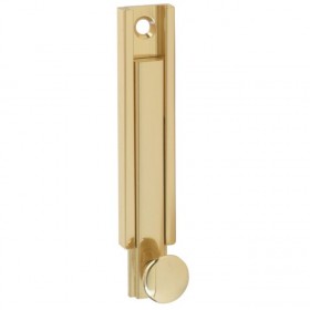 Ives SC40A33 Carded 3" Modern Surface Bolt with Strikes - Bright Brass