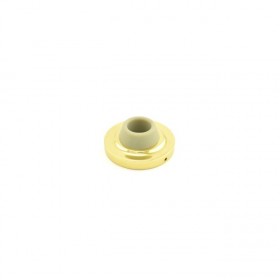 Ives WS402CCV3 2-1/2" Concave Wall Bumper - Bright Brass