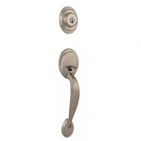 Kwikset 687DALIP-SF Dakota Single Cylinder Exterior Handleset SmartKey with RCAL Latch and 5303 Strike