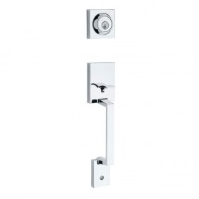 Kwikset 689AMDLIP-SV1 Amador Double Cylinder Exterior Handleset with SmartKey