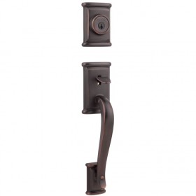 Kwikset 801ADHLIP-S Ashfield Double Cylinder Exterior Handleset SmartKey