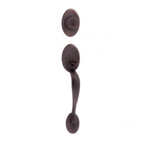 Kwikset 815CEH-GC Passage Chelsea Handleset with Interior Hancock Trim with New Chassis, No Deadbolt