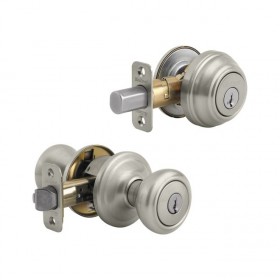 Kwikset CP991CN-S Combo Cameron Entry with Single Cylinder Deadbolt with SmartKey