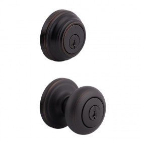 Kwikset CP991J-S Combo Juno Entry with Single Cylinder Deadbolt SmartKey