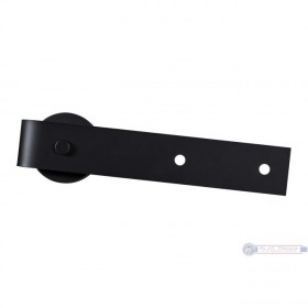 Leatherneck 0117-0052 Straight 402-Q Hanger with Quiet Wheel for Flat Track - Flat Black