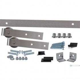 Leatherneck 1025-9004 Complete 8ft Flat Track Single Slide Kit 142 with Straight 402 Hanger and Quiet Wheel