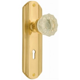 Nostalgic Deco Plate w/Crystal Dummy Knob