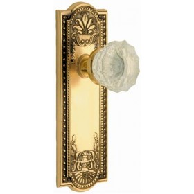 Nostalgic Meadows Plate w/Crystal Privacy Knob