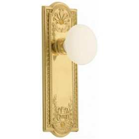 Nostalgic Meadows Plate w/Porcelain Passage Knob
