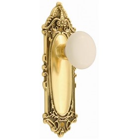Nostalgic Victorian Plate /Porcelain Privacy Knob