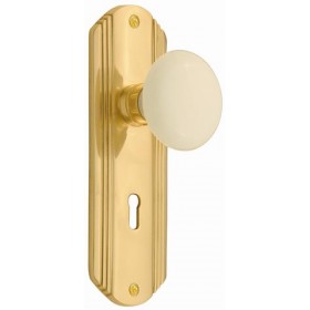 Nostalgic Deco Plate w/ Porcelain Dummy Knob