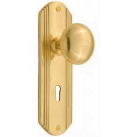 Nostalgic Deco Plate w/ New York Privacy Knob