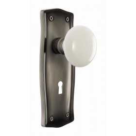Nostalgic Prairie Plate w/Porcelain Privacy Knob