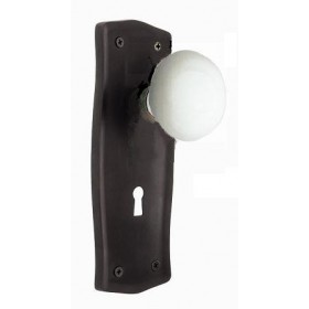 Nostalgic Prairie Plate w/Porcelain Passage Knob