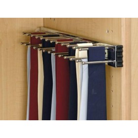 14" Tie Rack - Wire Chrome
