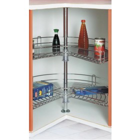 Reval 28"-32" Kidney-shaped Spiral Lazy Susan